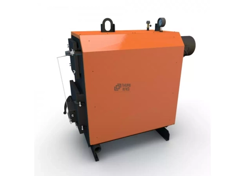 Твердотопливный котел КОД-40ГТ с горизонтальной дымовой трубой (Flames) 45 кВт