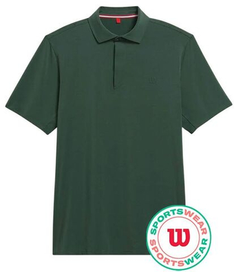 Мужское теннисное поло Wilson League - зеленый