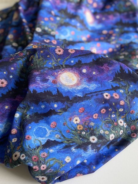 ЦВЕТЫ И ЛУНА, 100% хлопок Handmade Fabrics 3