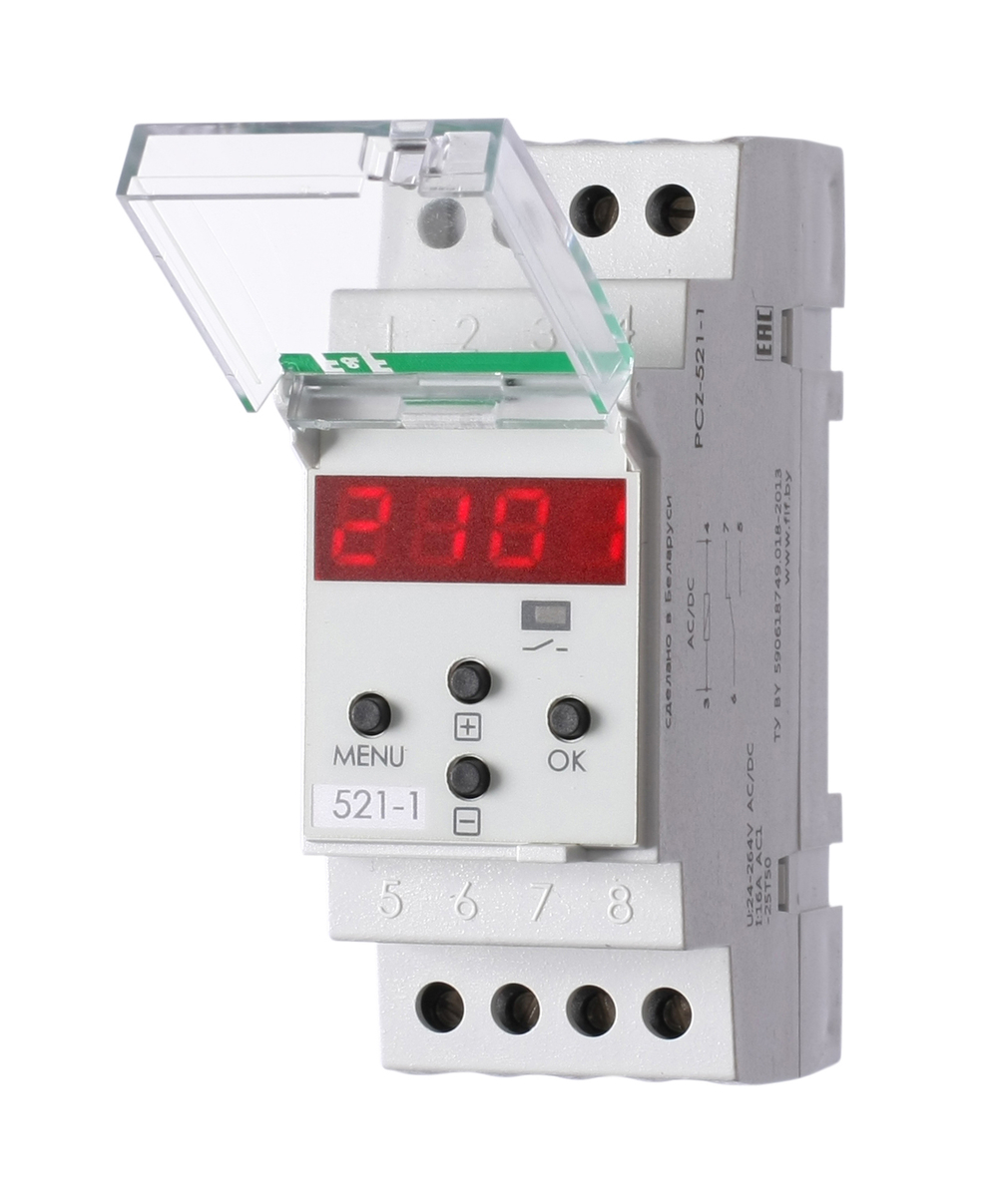 Реле времени PCZ-521-1 16А 24-264В AC/DC 1п IP20 1 канал-125 пар включ./выключ. суточн./недел. циклы монтаж