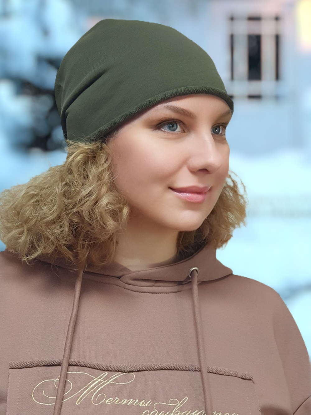 Шапка БАЙРОН 3 плотная, хлопковая с валиком