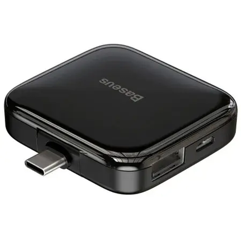 Адаптер Baseus  Fully Folded Portable 4 в 1 Type-C на Type-C/USB 2.0 х 4 (Black)