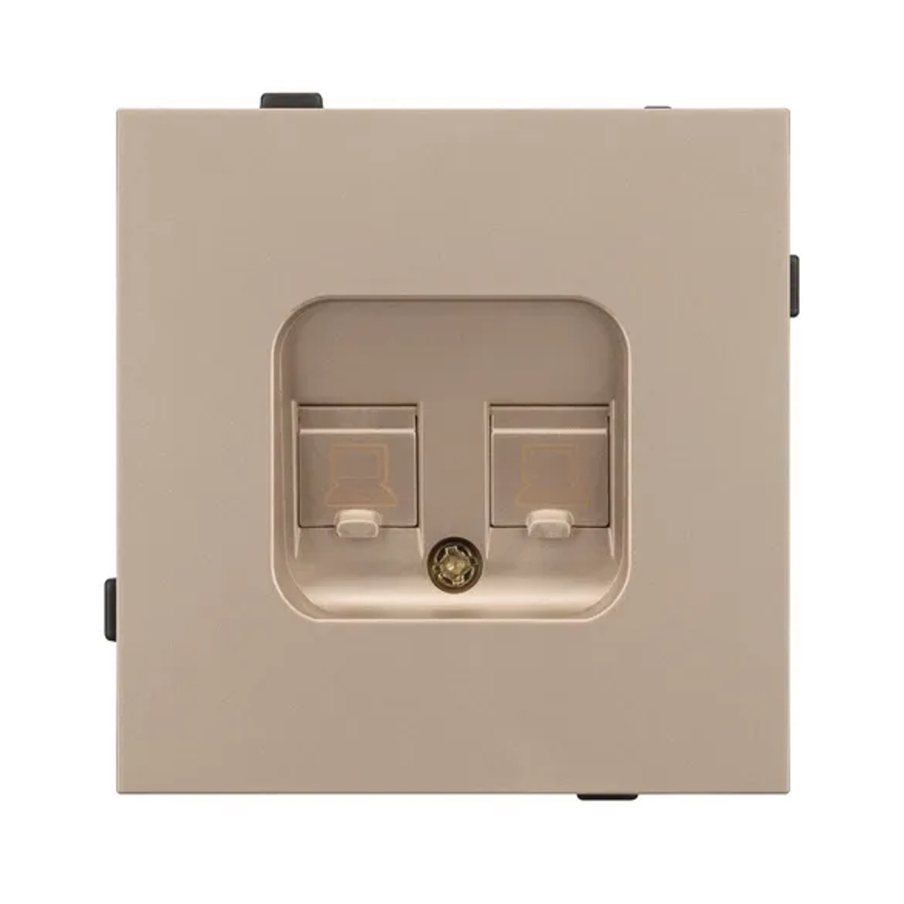 Механизм компьютерной розетки двойной SCT-TENDO-MPC2-PL-GD (RJ-45, CAT6) (Arlight, -) 054103