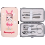 Набор для маникюра в футляре 6 предметов «КРАСОТУЛЯ!»,11*6,5см