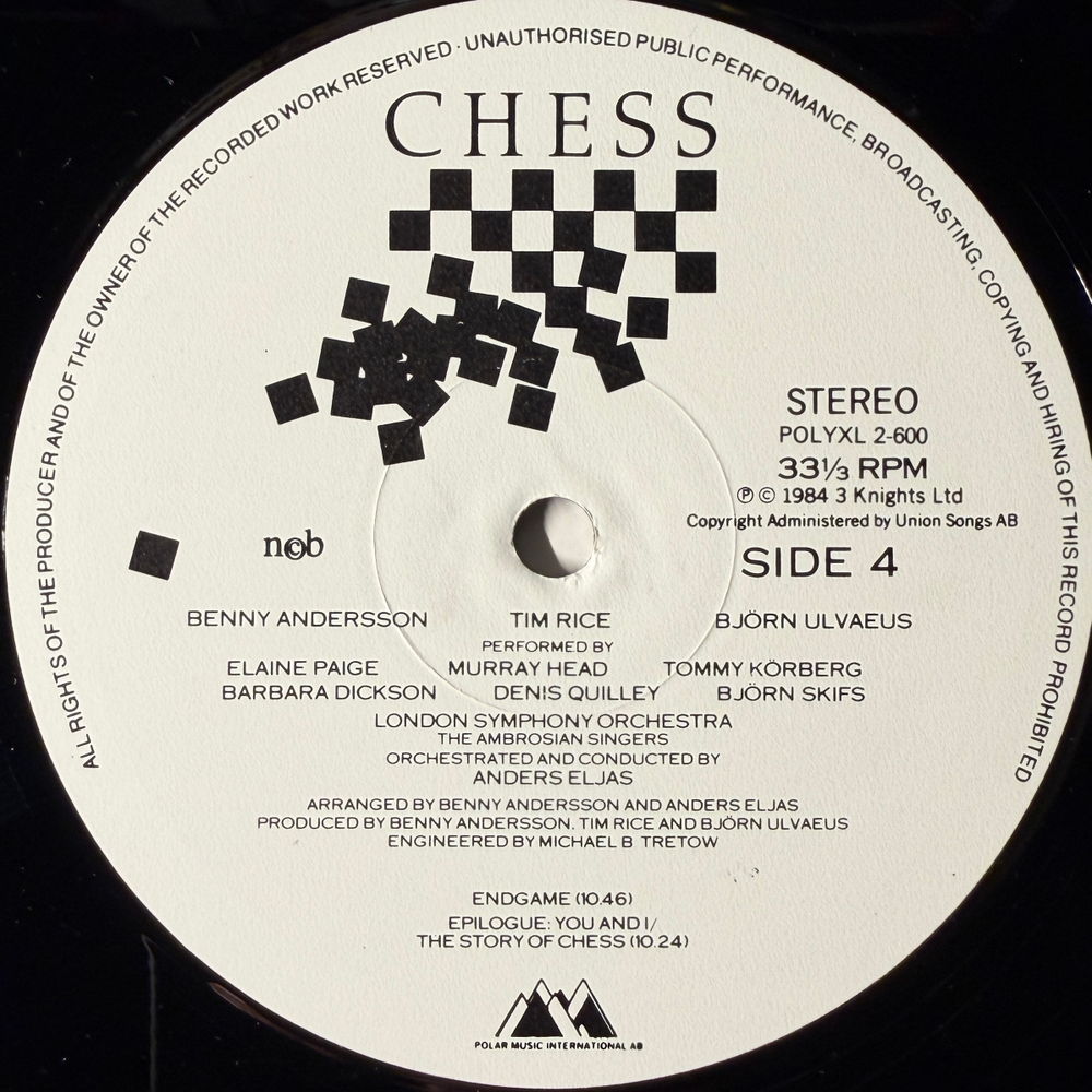 Мюзикл Шахматы 2LP (Скандинавия 1984г.)