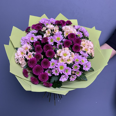 Букет "Пурпл duo" (Хризантема Сантини)
