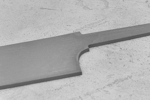 Заготовка для ножа, сталь Elmax 2,6мм. Модель "Геликон ГШ200" с клинком 200мм, ТО 61-62HRC