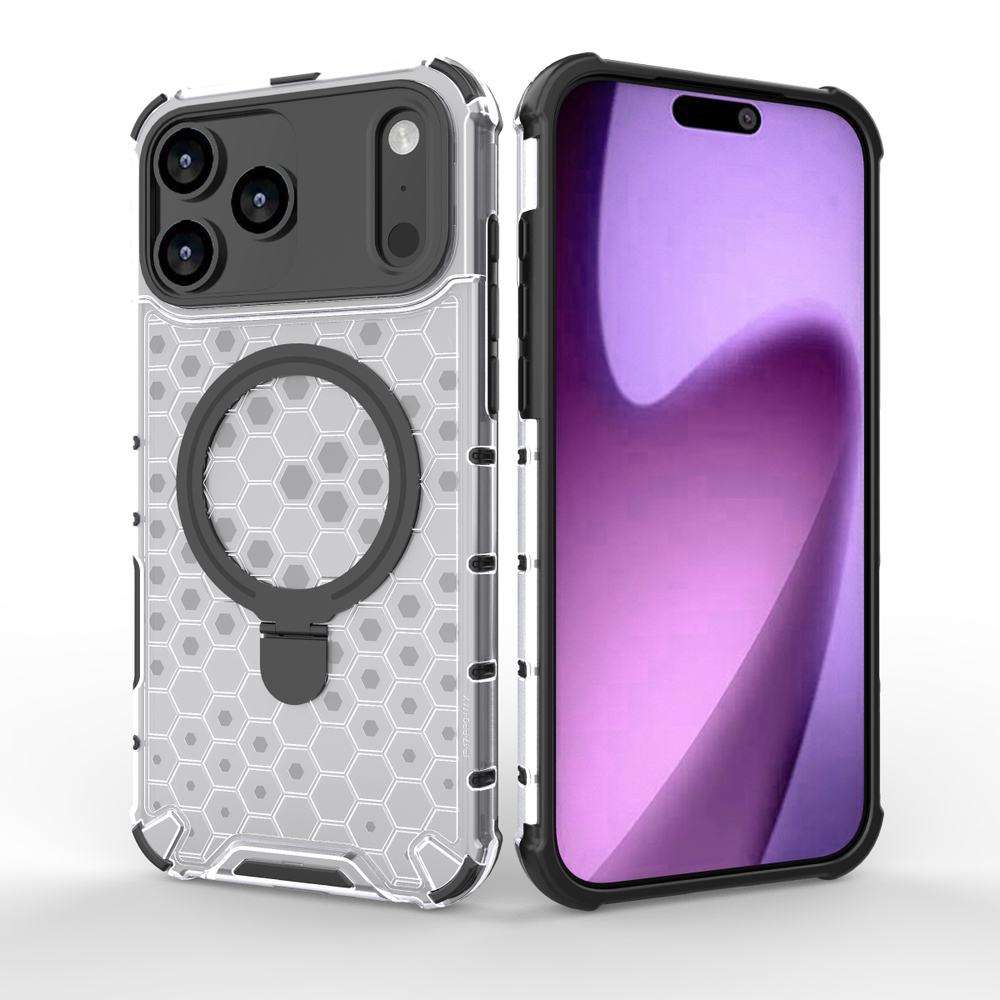 Прозрачный чехол Honeycomb Stand Case для iPhone 17 Pro Max