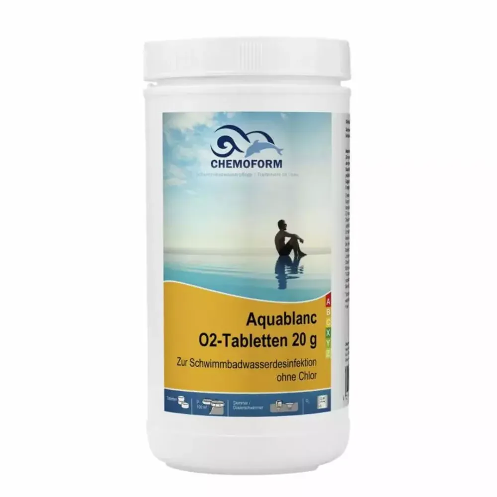 Аквабланк (активный кислород) О2 в таблетках по 20гр, банка 1кг - 0595001 - Chemoform, Германия