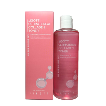 Тонер для лица Jigott Ultimate Real Collagen Toner антивозрастной с коллагеном 300 мл