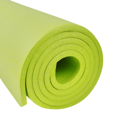 Коврик для йоги и фитнеса FM-301, NBR, 183x61x1,0 см, лаймовый