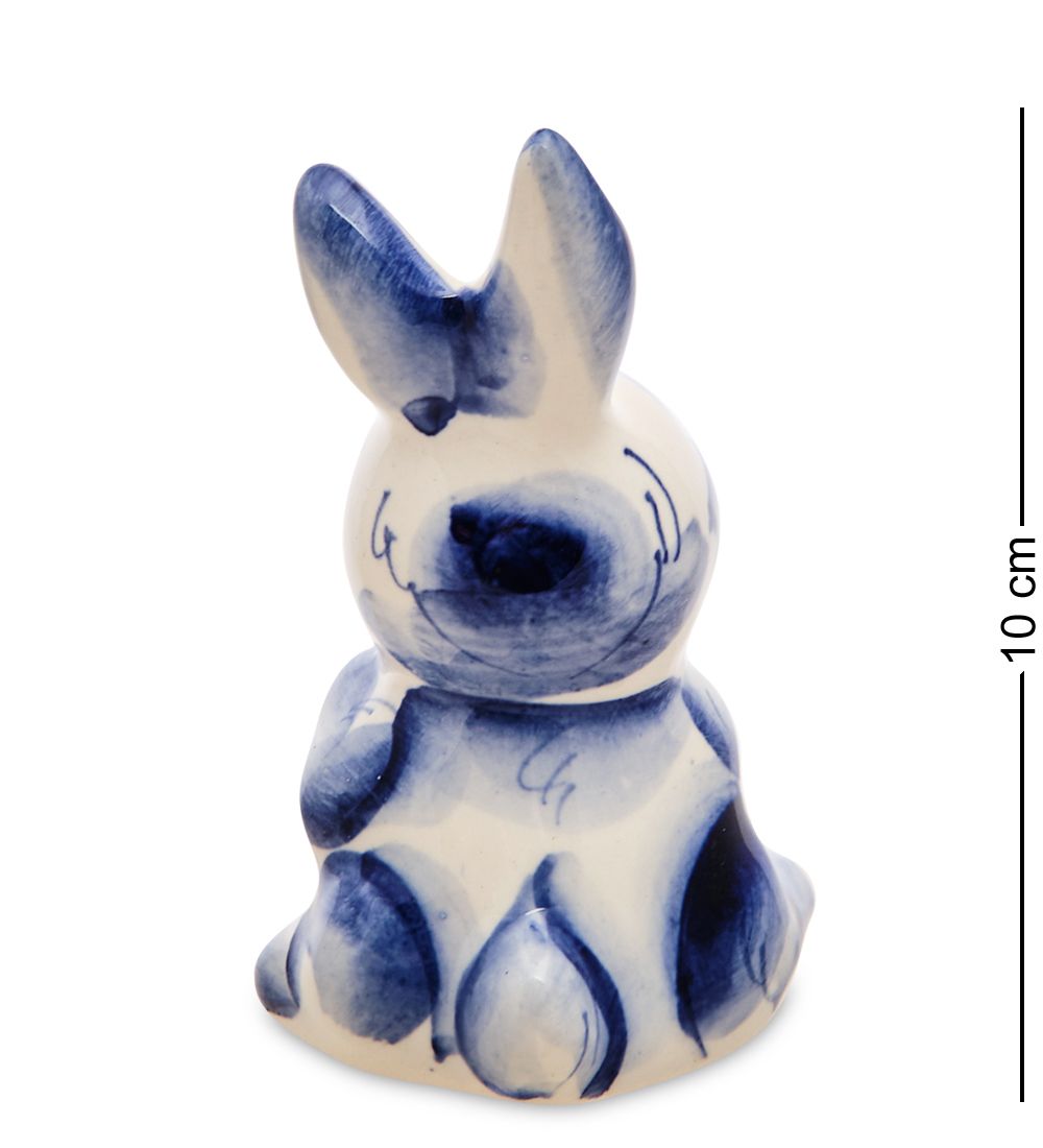 ГЛ- 056 Фигурка «Зайчонок» (Гжельский фарфор)