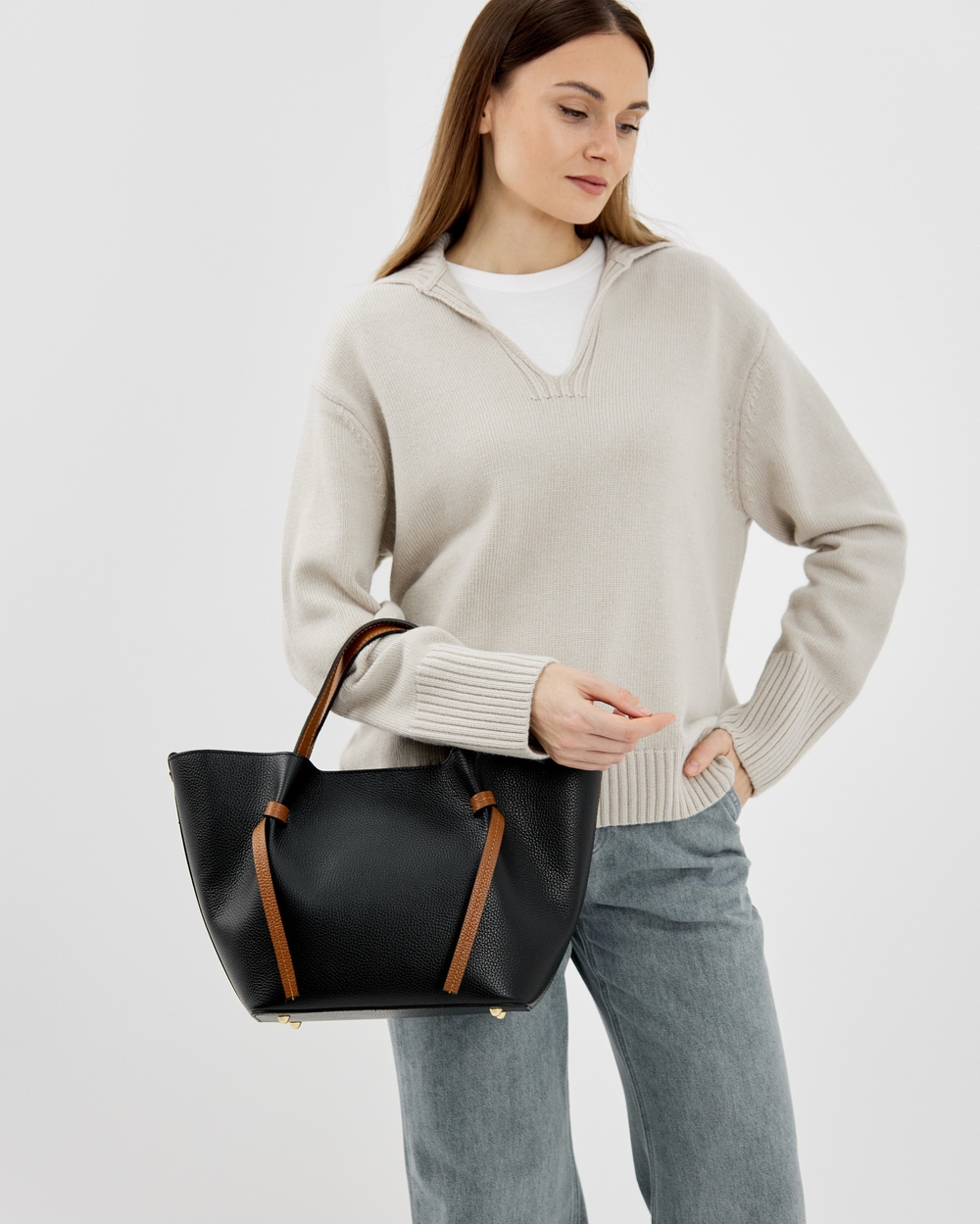 Сумка 525 03 черный/рыжий