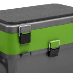 Ящик рыболовный зимний для хранения снастей серый/салатовый