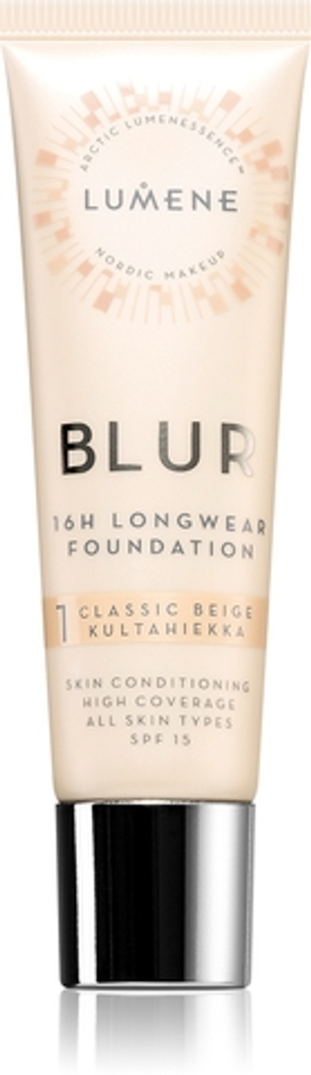Lumene Blur 16h Longwear - Тональная основа: долговременный 16H подклад оттенок 1 Classic Beige (Warm), 30 ml