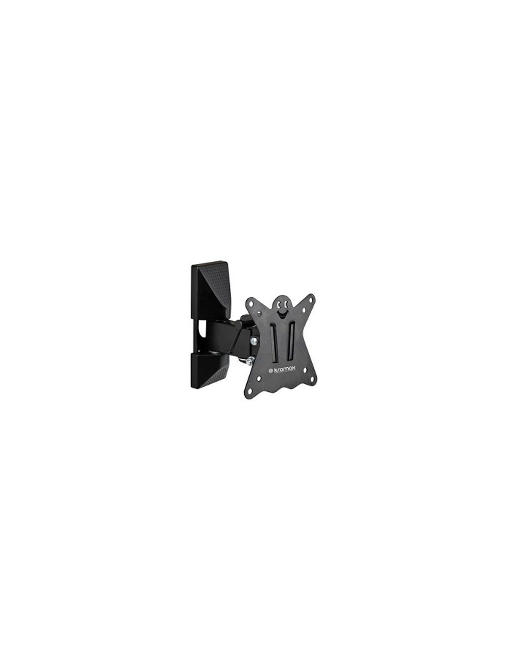 Крепление Kromax CASPER-102 black, Кр. стал. наст. для TV 10"-32", max 25 кг, 3 ст св., нак. +5°-15°, пов. 90°, от ст. 57-110 мм, max VESA 100x100 мм.