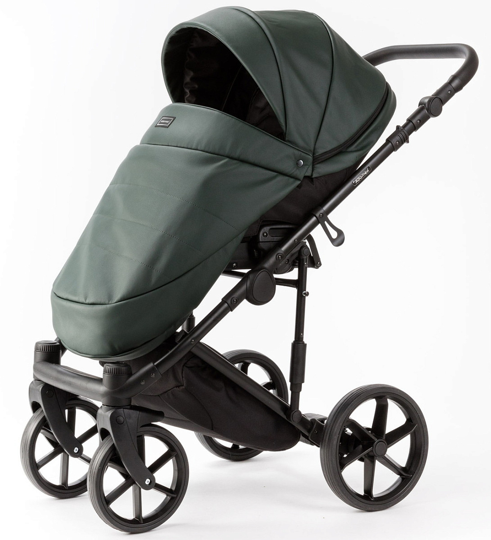 Детская коляска Adamex Locco Light Deluxe 3 в 1 LL-SA29 (Т.ЗЕЛЕНАЯ КОЖА)