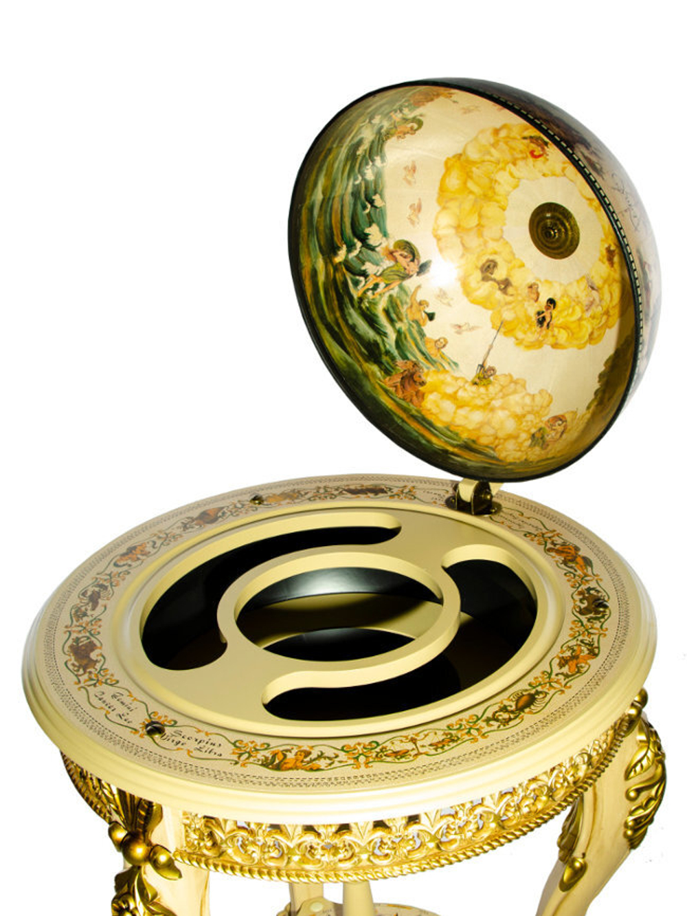 Глобус-бар напольный "Барокко" большой, сфера 45 см., Ptolemaeus