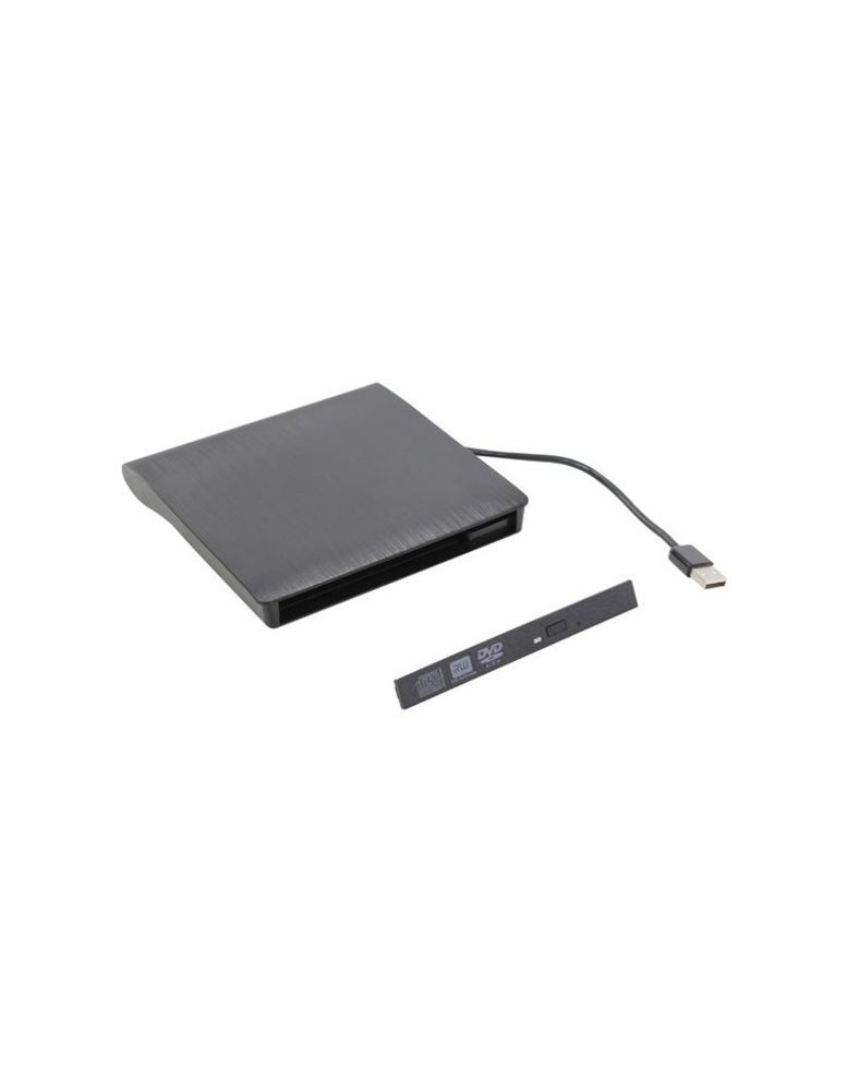 ORIENT UHD12A2, USB 2.0 контейнер для птического привода ноутбука 12.7 мм, установка ODD без отвертки, встроенный USB кабель, питание от USB, черный (30839)