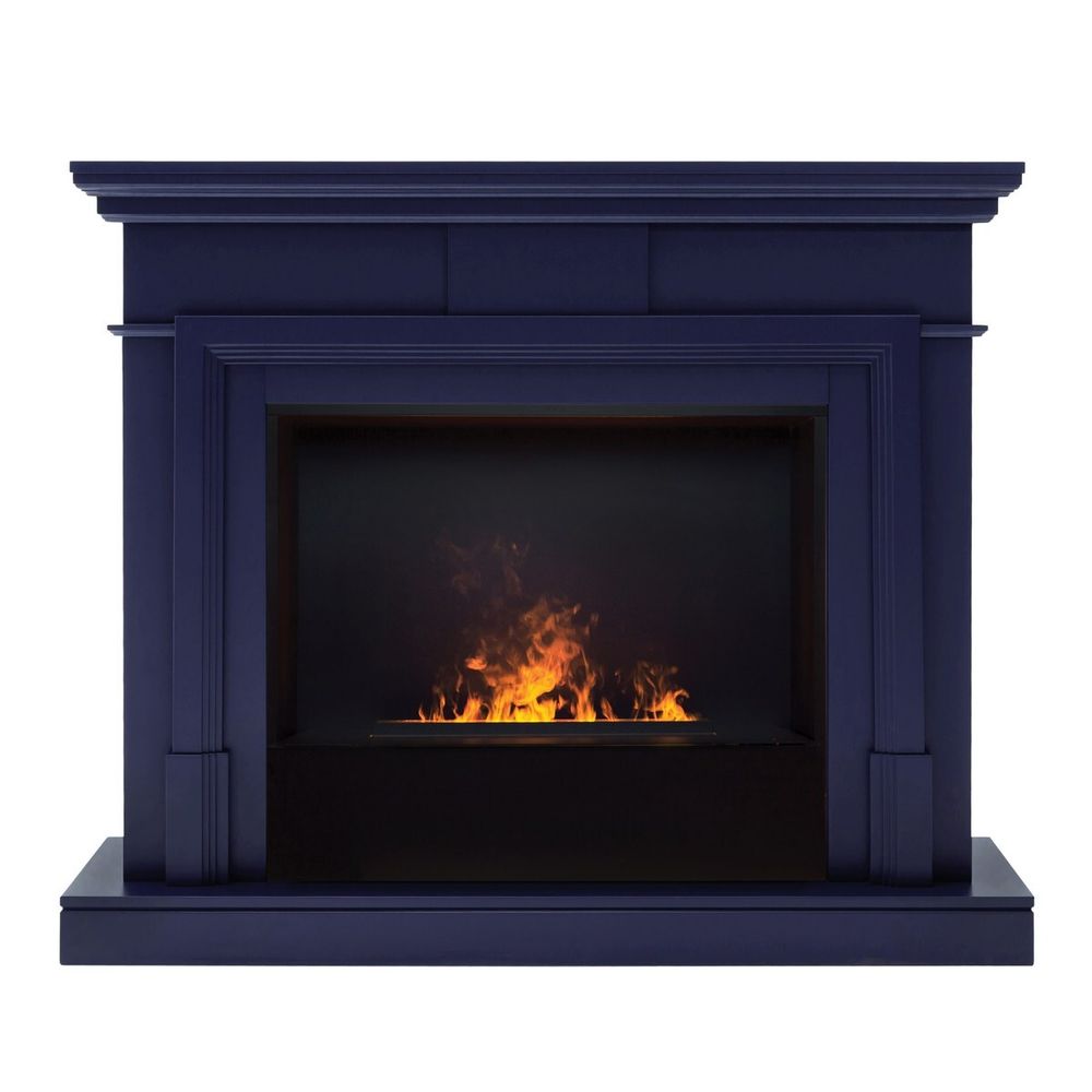 Электрокамин RealFlame Marco 25,5/26 NB индиго с очагом 3D Cassette 630 Black Panel