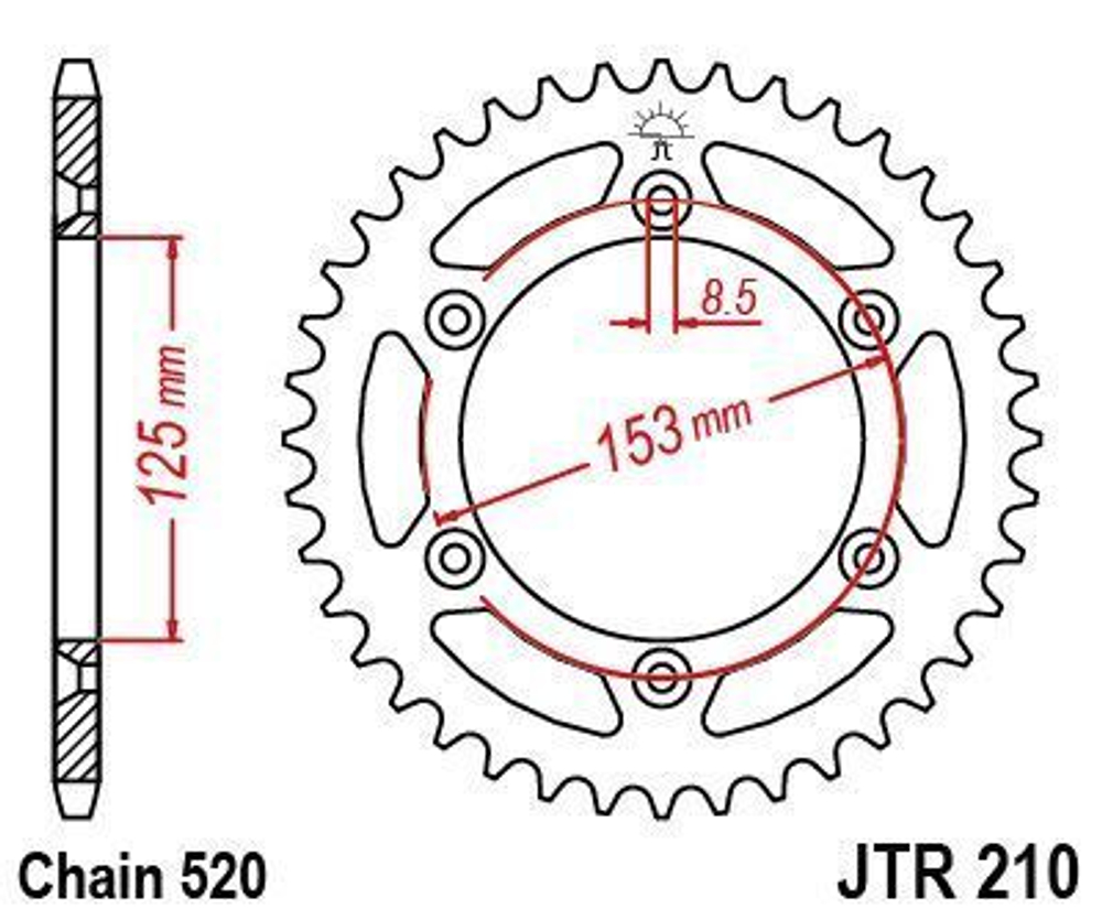 Звезда ведомая JTR210.51, JT