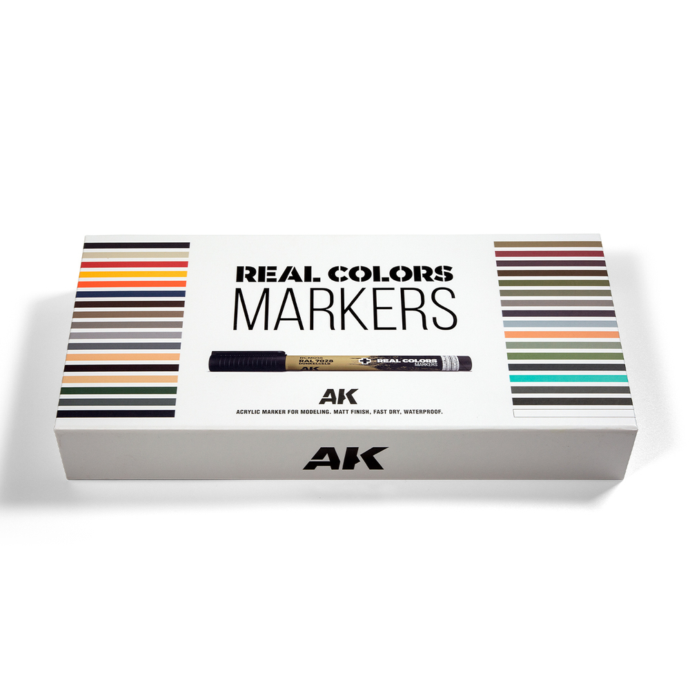 Набор Акриловых маркеров AK SPECIAL BOX RC MARKERS 34 штуки