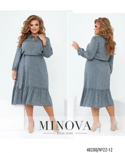Платье 22-12-серо-голубой Minova