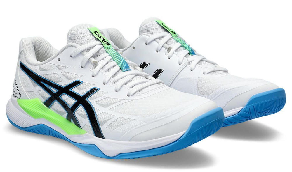 Мужские кроссовки для бадминтона/сквоша Asics Gel-Tactic 12 - white/lime burst