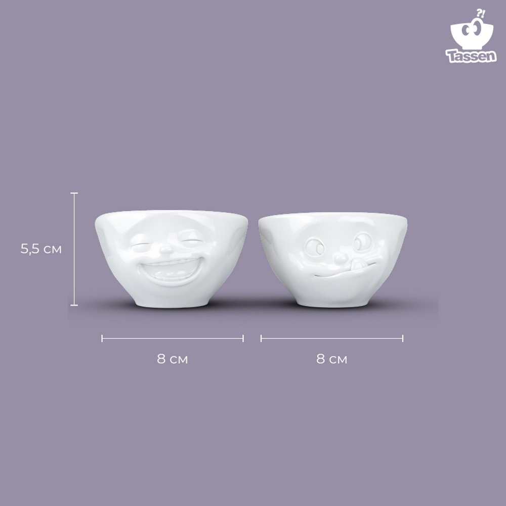 Набор чаш 2шт 100мл Tassen Laughing & Tasty белый