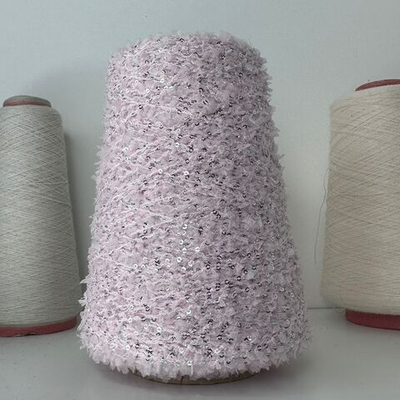 PAPERMOON - PINORI Filati; 80% PA, 20% PL, пайетки 2мм, через каждые 5мм; 180м/100гр; col. 458, цвет: розовый; S509 MP