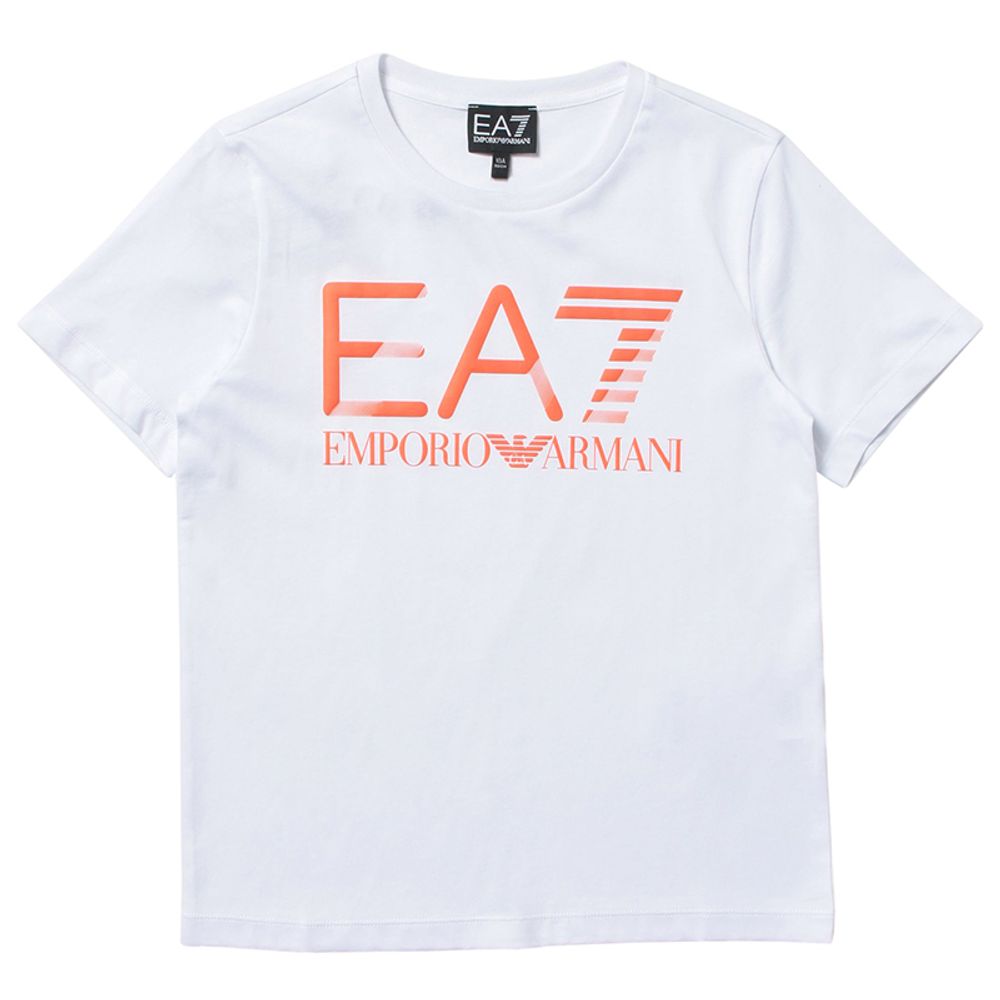 Футболка для мальчика теннисная EA7 Boys Jersey T-shirt - white