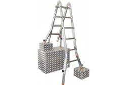 TELEVARIO Шарнирная телескопическая стремянка, 4х5 перекладины (129987)