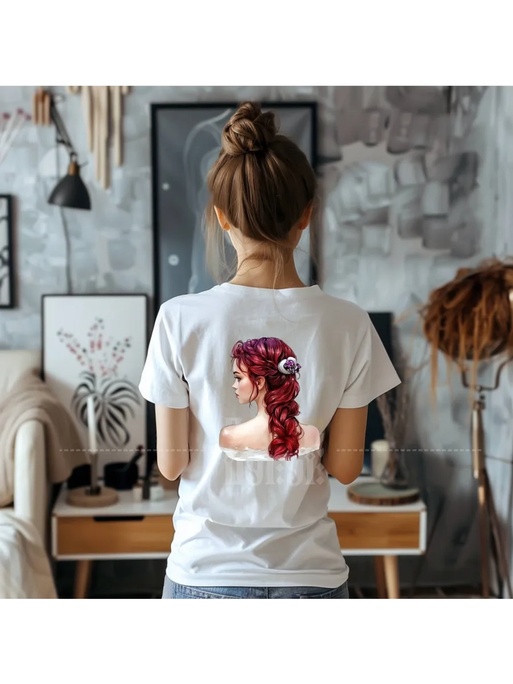 Термонаклейка на одежду, термопринт набор Русалка