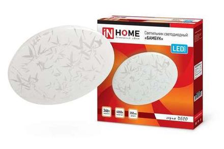 Светильник светодиодный DECO БАМБУК 36Вт 4000К 3240лм 230В 380х55мм IN HOME 4690612025049