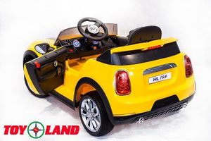 Детский электромобиль Toyland Mini Cooper желтый фото №5