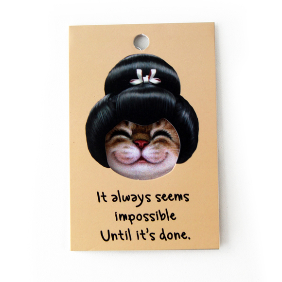 Стикер-протирка для смартфонов "Японская кошка"