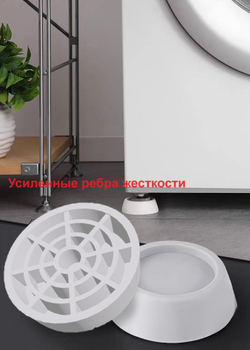 Антивибрационные подставки для стиральных машин, холодильников, прочих техник и мебели, в комплекте 4 шт. виброопоры комплект