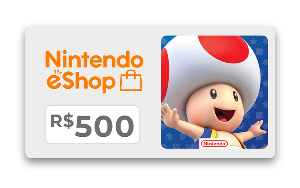 Карта оплаты Nintendo eShop 500 BRL Brazil [Цифровая версия]