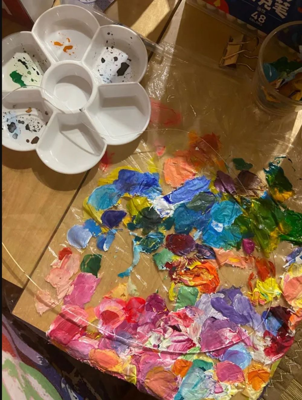 Палитра для красок прозрачная пластиковая