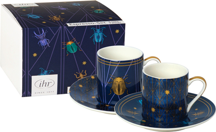 IHR Набор из 2 чашек для эспрессо Artdeco 75 мл с блюдцем