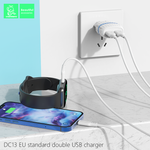 Сетевой адаптер питания DENMEN DC13 2USB (черный)