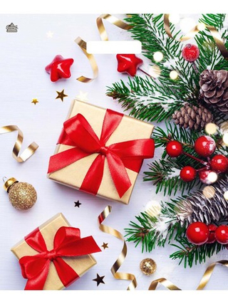 Пакет ВУР 38*45см НГ 60 мкм Новогодние презенты 1шт