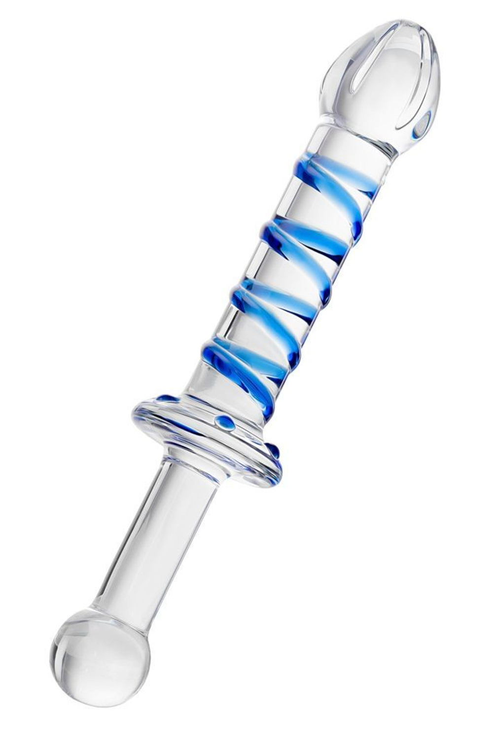 Двусторонний стеклянный фаллоимитатор Sexus Glass 22,5 см