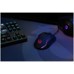 LORGAR Jetter 357, gaming mouse, Optical Gaming Mouse with 6 programmable buttons, Pixart ATG4090 sensor, DPI can be up to 8000, 30 million times key life, 1.8m PVC USB cable, Matt UV coating and RGB lights with 4 LED flowing mode, size:124.90*71.65*41.36mm, 115g