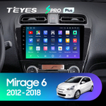 Teyes SPRO Plus 9" для Mitsubishi Mirage 6 2012-2018