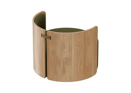 Кресло крутящееся Lagom 800 цвет зеленый/натуральный дуб