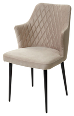 Стул М-City DISAUR Герман (Herman) Латте 25, Велюр, Черный каркас