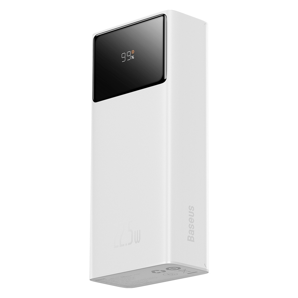 Внешний аккумулятор Baseus Star-Lord Digital Display Fast Charge Power Bank C+2U 30000mAh 22.5W - White