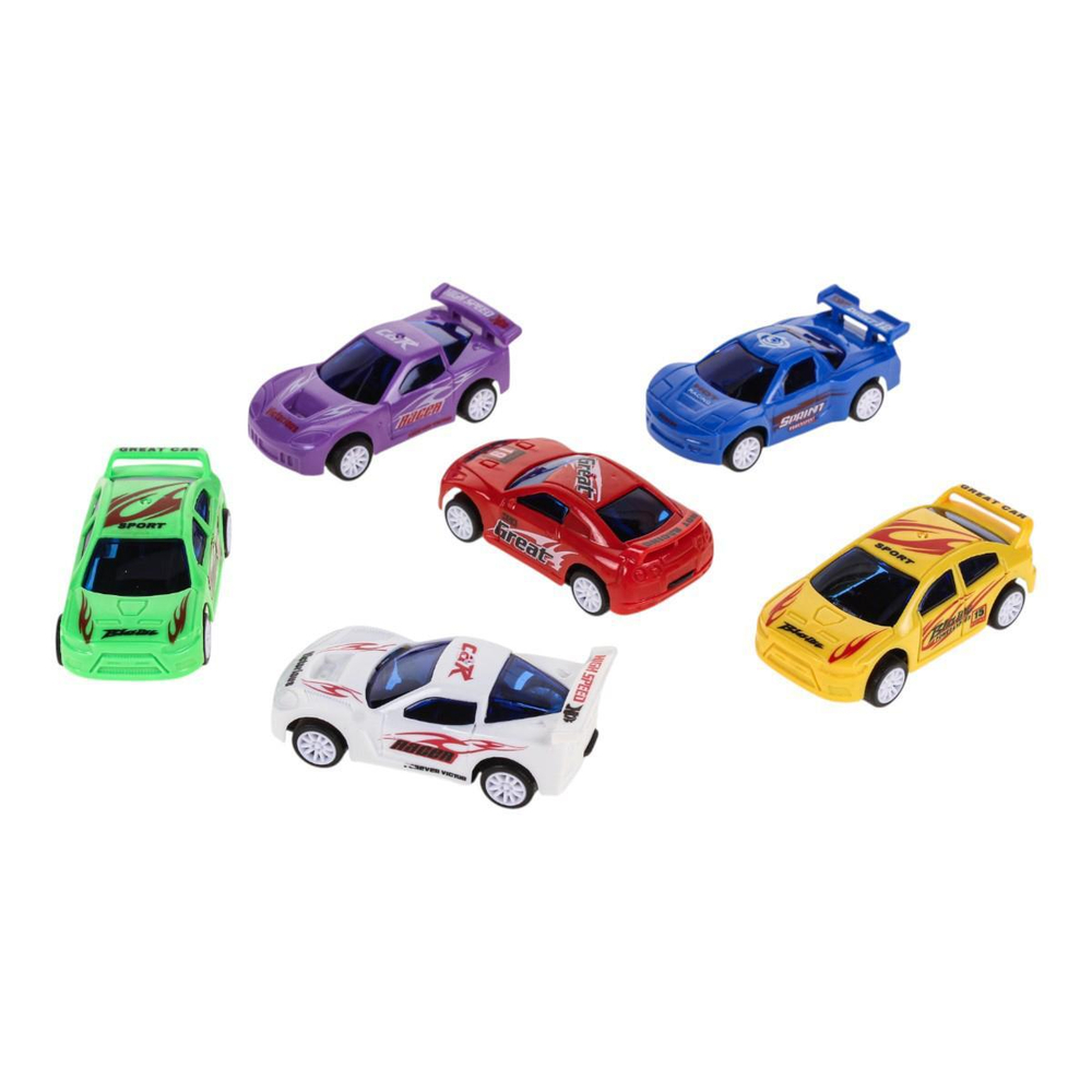 Набор машин 6шт, коробка CH112