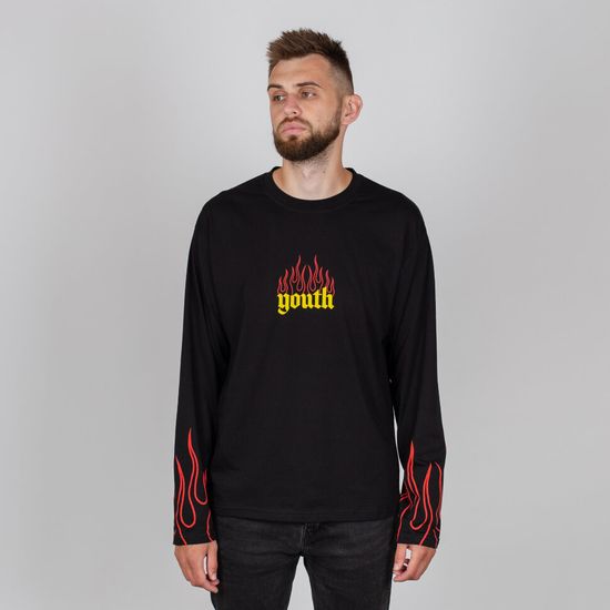 Лонгслив ЮНОСТЬ™ Cyber Flame Черный